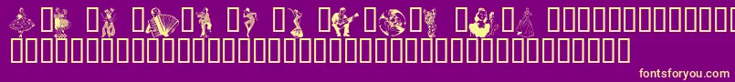 Entertainment1 Font – Yellow Fonts on Purple Background