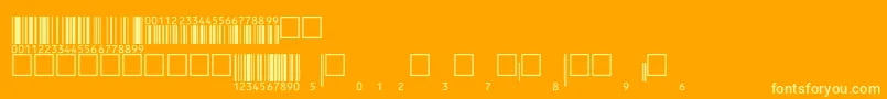 Fonte Eanp36tt – fontes amarelas em um fundo laranja