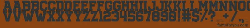 University Font – Black Fonts on Brown Background