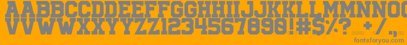 University Font – Gray Fonts on Orange Background