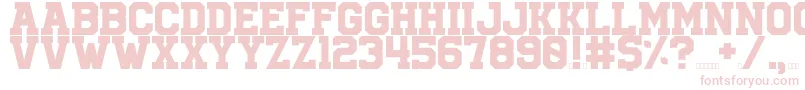 University Font – Pink Fonts on White Background