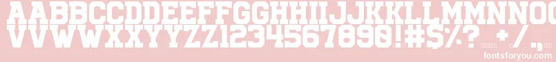 University Font – White Fonts on Pink Background