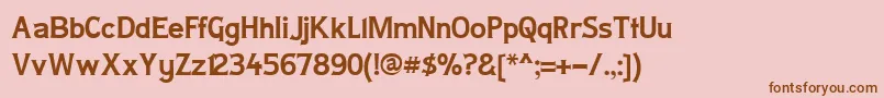 Ladyc ffy Font – Brown Fonts on Pink Background