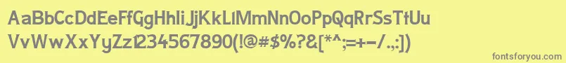 Police Ladyc ffy – polices grises sur fond jaune