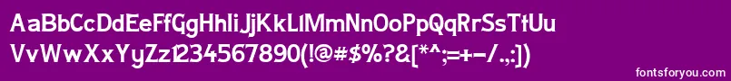 Ladyc ffy Font – White Fonts on Purple Background