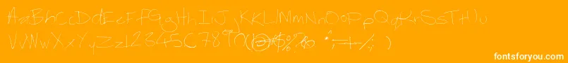 フォントThebestofmylovelight – オレンジの背景に白い文字