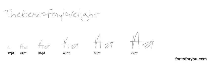 Размеры шрифта Thebestofmylovelight