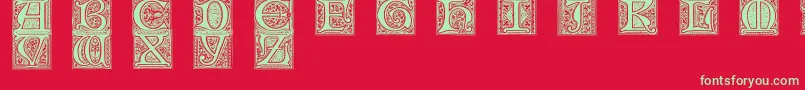 Mevno2 Font – Green Fonts on Red Background