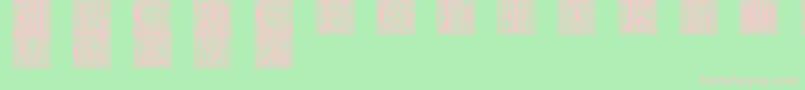 Mevno2 Font – Pink Fonts on Green Background