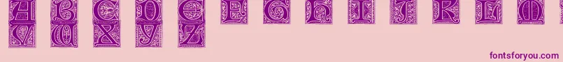 fuente Mevno2 – Fuentes Moradas Sobre Fondo Rosa