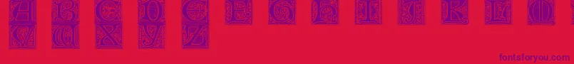 Police Mevno2 – polices violettes sur fond rouge
