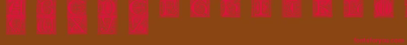 Mevno2 Font – Red Fonts on Brown Background