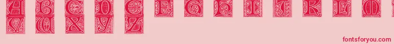 Mevno2-Schriftart – Rote Schriften auf rosa Hintergrund