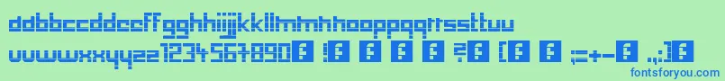 More about Lowdowncut Font Lowdowncut Font – Blue Fonts on Green Background