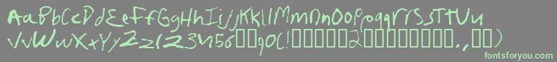 Шрифт Frush – зелёные шрифты на сером фоне