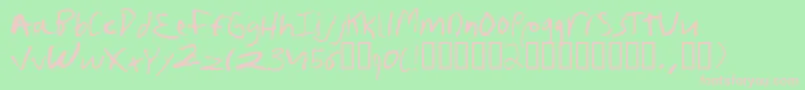 Frush Font – Pink Fonts on Green Background