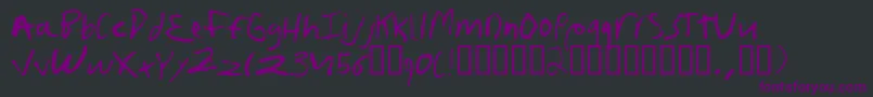 Czcionka Frush – fioletowe czcionki na czarnym tle