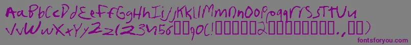 Шрифт Frush – фиолетовые шрифты на сером фоне