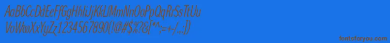 Шрифт DynagrotesklxcItalic – коричневые шрифты на синем фоне