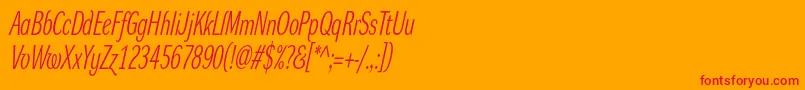 fuente DynagrotesklxcItalic – Fuentes Rojas Sobre Fondo Naranja