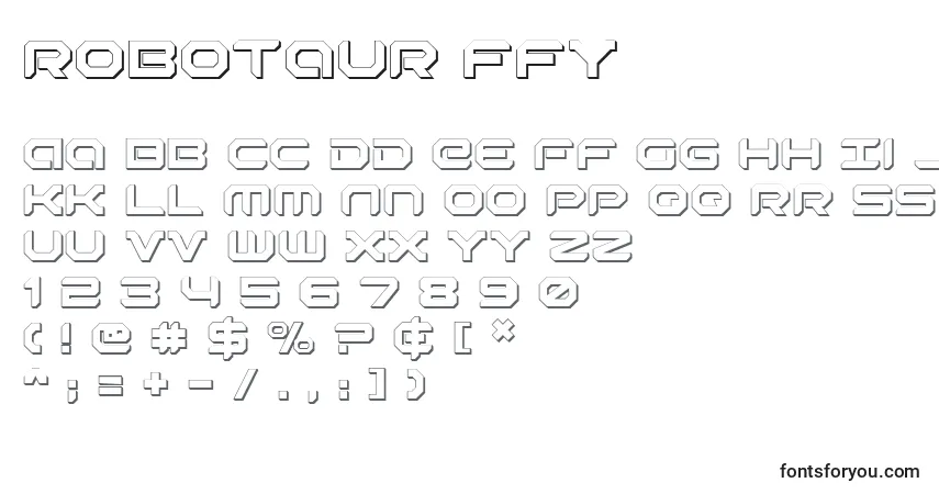 Fuente Robotaur ffy - alfabeto, números, caracteres especiales