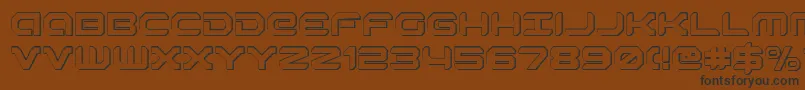 Robotaur ffy Font – Black Fonts on Brown Background