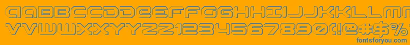 Robotaur ffy Font – Blue Fonts on Orange Background