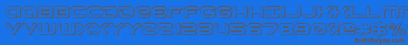 Robotaur ffy Font – Brown Fonts on Blue Background