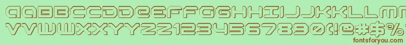 Robotaur ffy Font – Brown Fonts on Green Background