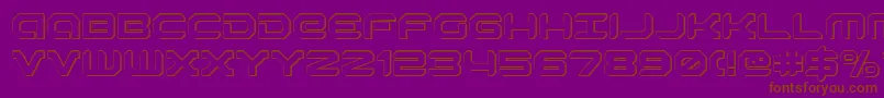 Robotaur ffy Font – Brown Fonts on Purple Background