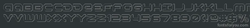 Robotaur ffy Font – Gray Fonts on Black Background