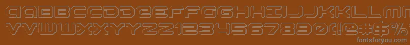 Robotaur ffy Font – Gray Fonts on Brown Background