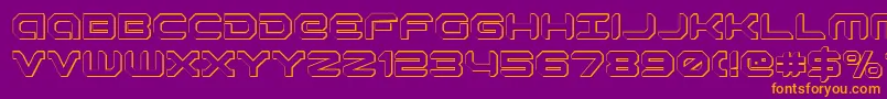 Robotaur ffy Font – Orange Fonts on Purple Background