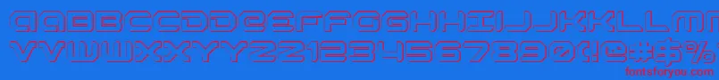 Robotaur ffy Font – Red Fonts on Blue Background