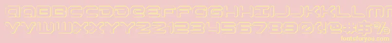Robotaur ffy-Schriftart – Gelbe Schriften auf rosa Hintergrund