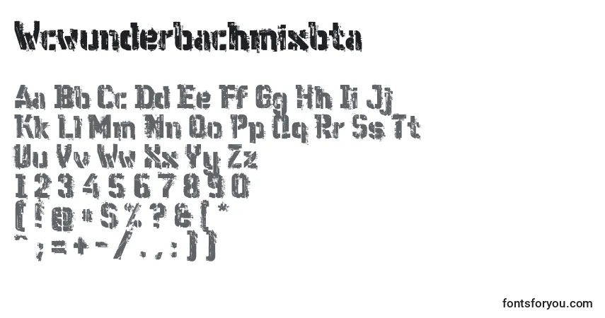 Fuente Wcwunderbachmixbta - alfabeto, números, caracteres especiales