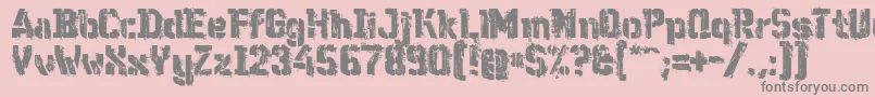 Wcwunderbachmixbta Font – Gray Fonts on Pink Background