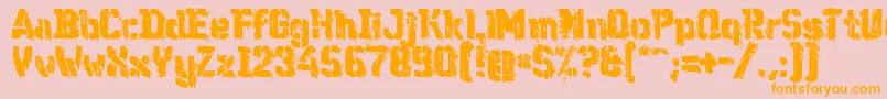 Wcwunderbachmixbta Font – Orange Fonts on Pink Background