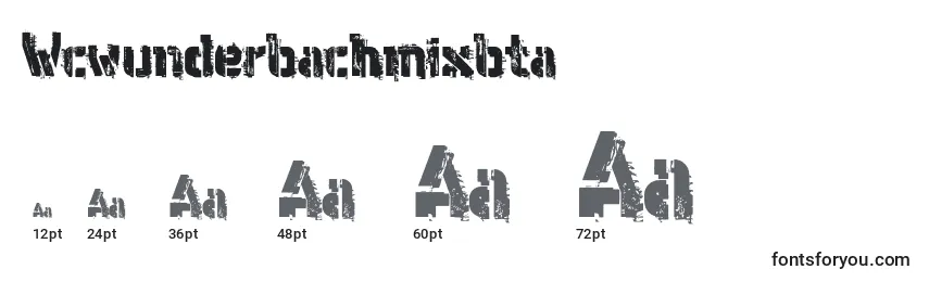 Размеры шрифта Wcwunderbachmixbta