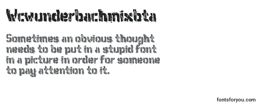Review of the Wcwunderbachmixbta Font