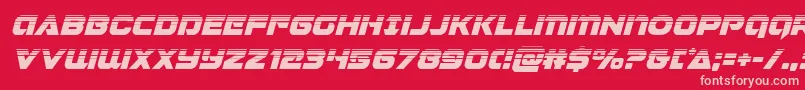 Jeebrahalfital Font – Pink Fonts on Red Background