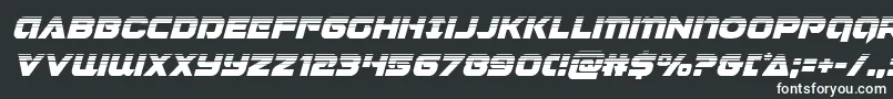 フォントJeebrahalfital – 黒い背景に白い文字