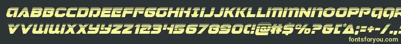 Шрифт Jeebrahalfital – жёлтые шрифты на чёрном фоне