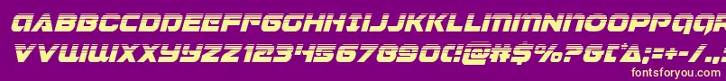 Шрифт Jeebrahalfital – жёлтые шрифты на фиолетовом фоне