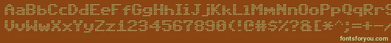 Шрифт Triad – зелёные шрифты на коричневом фоне