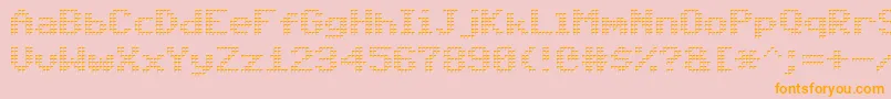 Triad Font – Orange Fonts on Pink Background