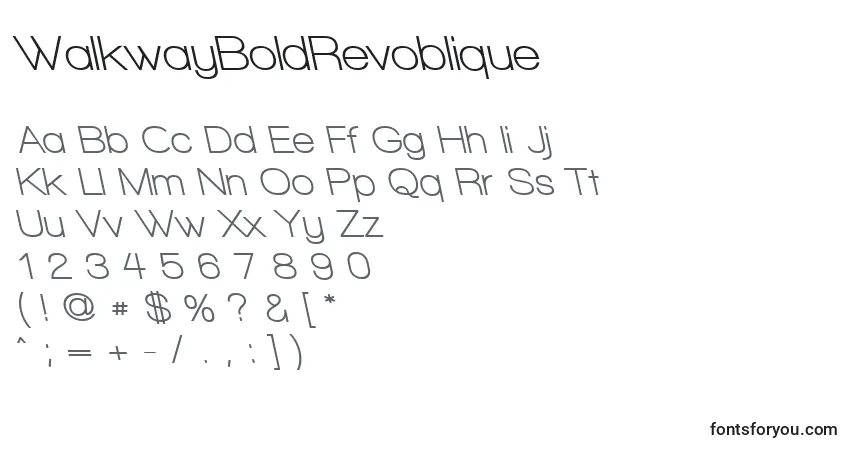 WalkwayBoldRevoblique Font – alphabet, numbers, special characters