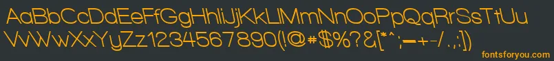 WalkwayBoldRevoblique-Schriftart – Orangefarbene Schriften auf schwarzem Hintergrund
