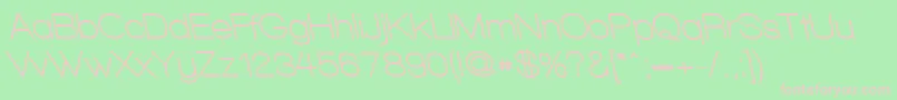 WalkwayBoldRevoblique Font – Pink Fonts on Green Background