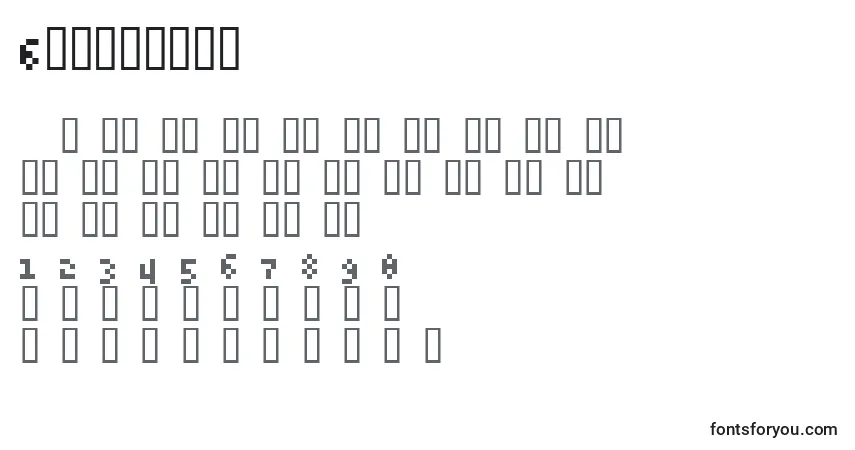 Czcionka 6pxExpert – alfabet, cyfry, specjalne znaki